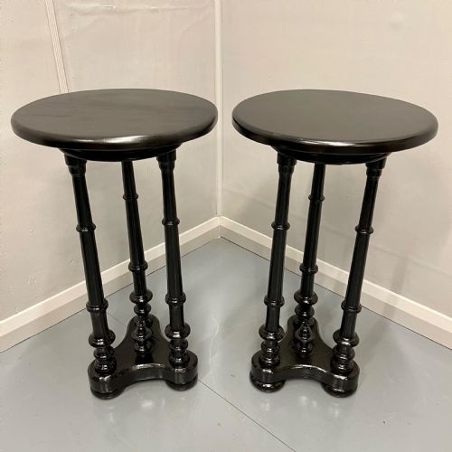 PAIR OF EBONISED REGENCY STYLE SIDE TABLES - ADDITIONAL PHOTO 2