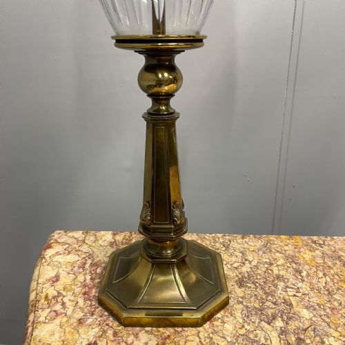 PAIR OF BRASS AND CUT GLASS TABLE LAMPS - ADDITIONAL PHOTO 5