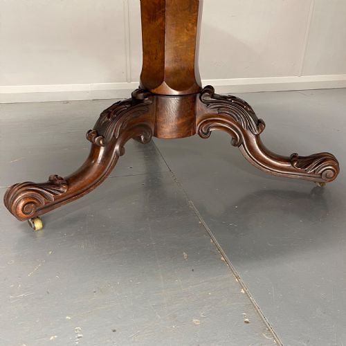 LARGE BURR WALNUT MARQUETRY CENTRE TABLE - ADDITIONAL PHOTO 9