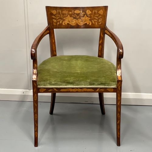 19TH CENTURY DUTCH MARQUETRY ARMCHAIR - ADDITIONAL PHOTO 1