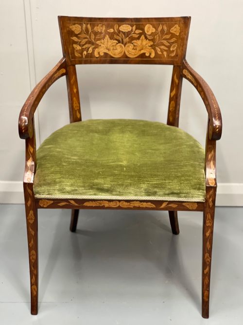 19TH CENTURY DUTCH MARQUETRY ARMCHAIR - ADDITIONAL PHOTO 6