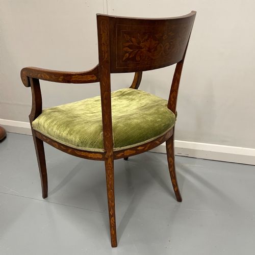 19TH CENTURY DUTCH MARQUETRY ARMCHAIR - ADDITIONAL PHOTO 8