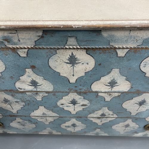 FRENCH EMPIRE STYLE STENCIL PAINTED COMMODE - ADDITIONAL PHOTO 7