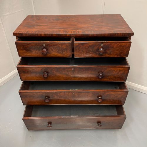 GEORGIAN MAHOGANY CHEST OF DRAWERS WITH HIDDEN DRAWER - ADDITIONAL PHOTO 5