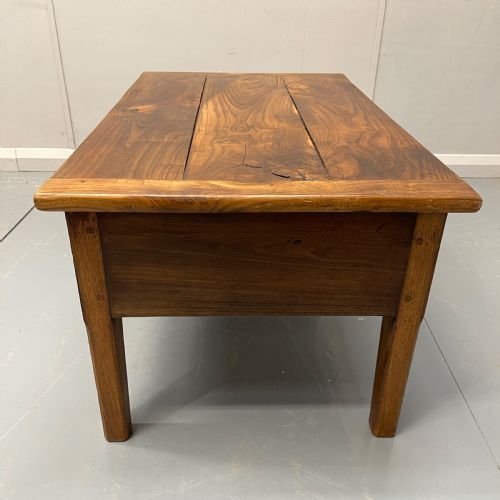 FRENCH CHESTNUT COFFEE TABLE WITH DRAWERS - ADDITIONAL PHOTO 7