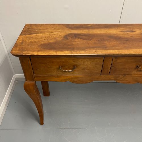 FRENCH WALNUT 3 DRAWER CONSOLE SERVER TABLE - ADDITIONAL PHOTO 2