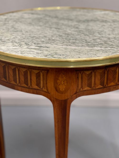 PAIR OF ROUND KINGWOOD PARQUETRY LAMP TABLES - ADDITIONAL PHOTO 6