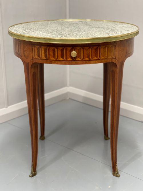 PAIR OF ROUND KINGWOOD PARQUETRY LAMP TABLES - ADDITIONAL PHOTO 8