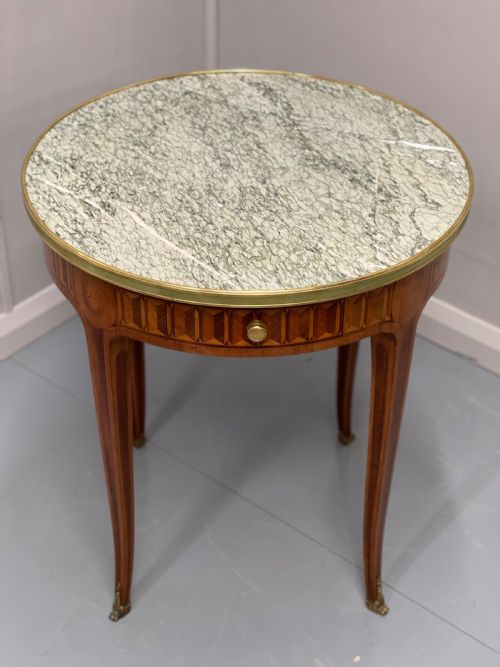 PAIR OF ROUND KINGWOOD PARQUETRY LAMP TABLES - ADDITIONAL PHOTO 10