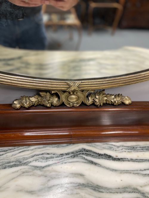 19TH CENTURY FRENCH DRESSING TABLE WITH BRASS FRAMED MIRROR - ADDITIONAL PHOTO 7