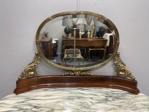 19TH CENTURY FRENCH DRESSING TABLE WITH BRASS FRAMED MIRROR - ADDITIONAL PHOTO 9
