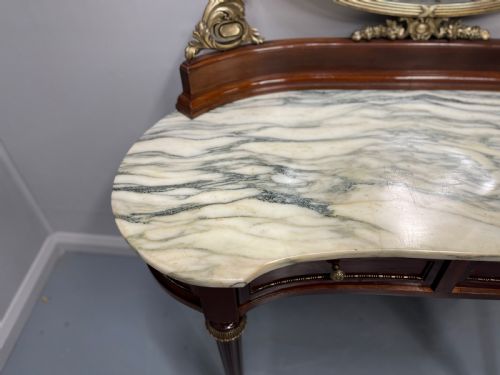 19TH CENTURY FRENCH DRESSING TABLE WITH BRASS FRAMED MIRROR - ADDITIONAL PHOTO 11
