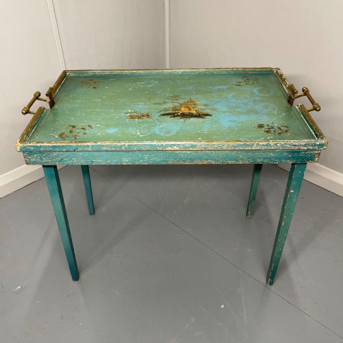 chinoiserie folding tray side table - CATEGORY: ANTIQUE FURNITURE - DATED 1900
