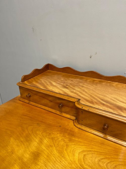EDWARDIAN SATINWOOD PEDESTAL DESK - ADDITIONAL PHOTO 3