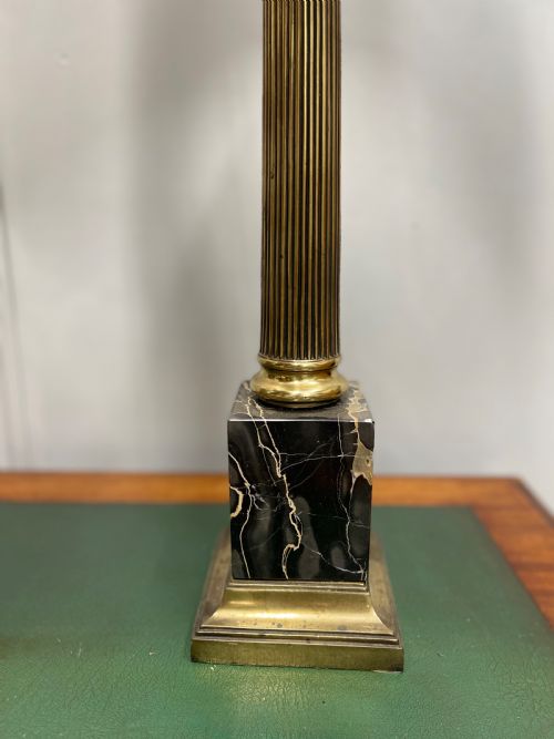 PAIR OF BRASS AND MARBLE COLUMN LAMPS INC POSTAGE - ADDITIONAL PHOTO 3