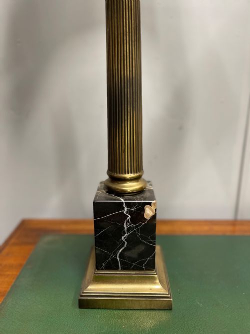 PAIR OF BRASS AND MARBLE COLUMN LAMPS INC POSTAGE - ADDITIONAL PHOTO 4