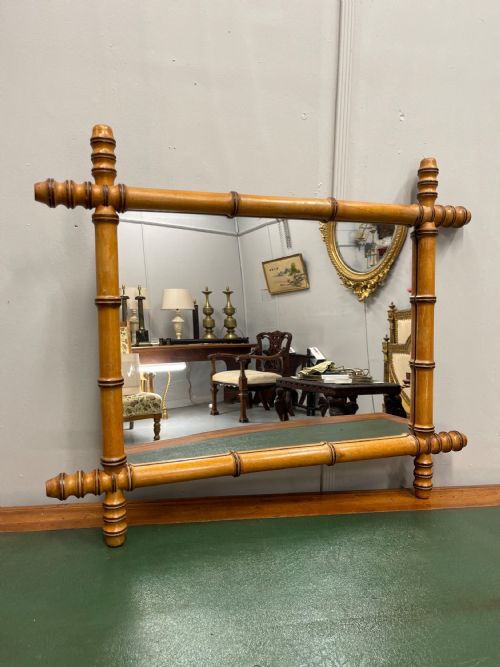 PAIR OF FRENCH FAUX BAMBOO MIRRORS - ADDITIONAL PHOTO 7