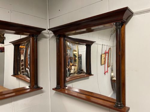 LARGE PAIR OF LATE REGENCY OVERMANTLE MIRRORS - ADDITIONAL PHOTO 2