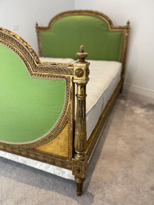 ANTIQUE FRENCH KINGSIZE GILT BED - ADDITIONAL PHOTO 3