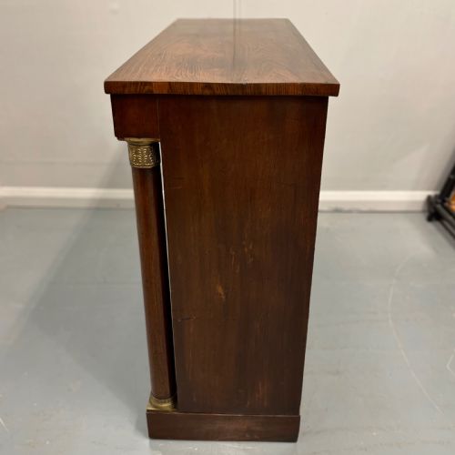 REGENCY ROSEWOOD AND BRASS MARQUETRY TWO DOOR CABINET - ADDITIONAL PHOTO 11