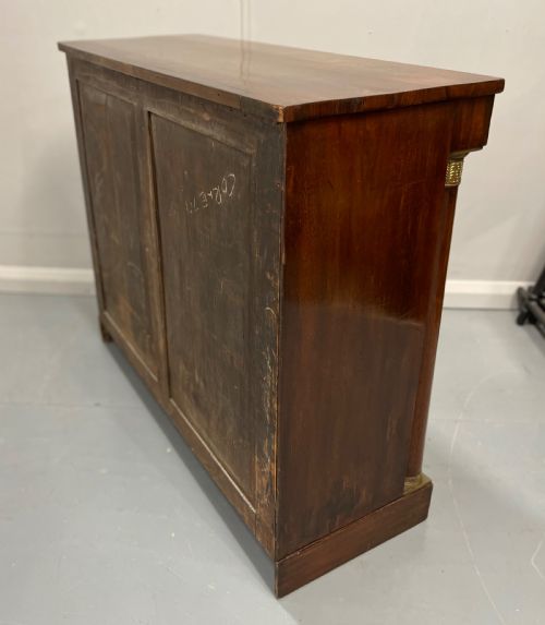 REGENCY ROSEWOOD AND BRASS MARQUETRY TWO DOOR CABINET - ADDITIONAL PHOTO 13
