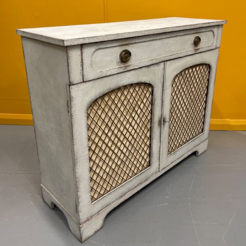 REGENCY CHALK PAINTED CHIFFONIER CABINET - ADDITIONAL PHOTO 1