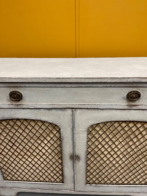 REGENCY CHALK PAINTED CHIFFONIER CABINET - ADDITIONAL PHOTO 3