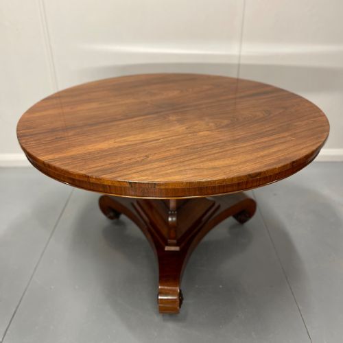 english regency rosewood round centre table - CATEGORY: ANTIQUE TABLES - DATED REGENCY