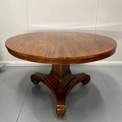 ENGLISH REGENCY ROSEWOOD ROUND CENTRE TABLE - ADDITIONAL PHOTO 1