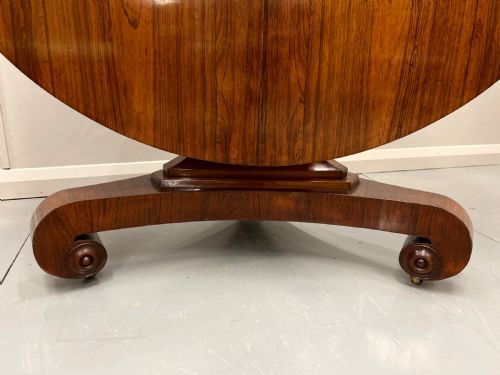ENGLISH REGENCY ROSEWOOD ROUND CENTRE TABLE - ADDITIONAL PHOTO 4