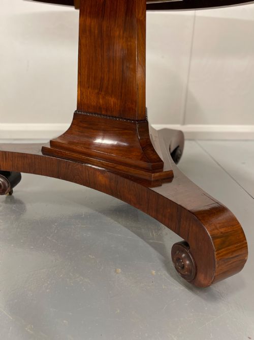 ENGLISH REGENCY ROSEWOOD ROUND CENTRE TABLE - ADDITIONAL PHOTO 9