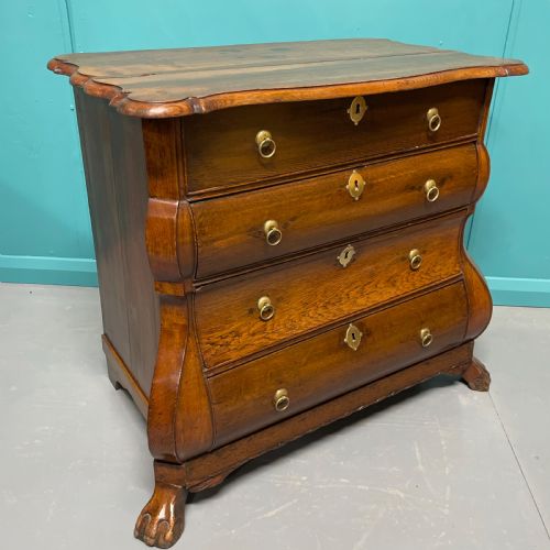 DUTCH OAK CHEST OF DRAWERS ON LIONS PAW FEET - ADDITIONAL PHOTO 8