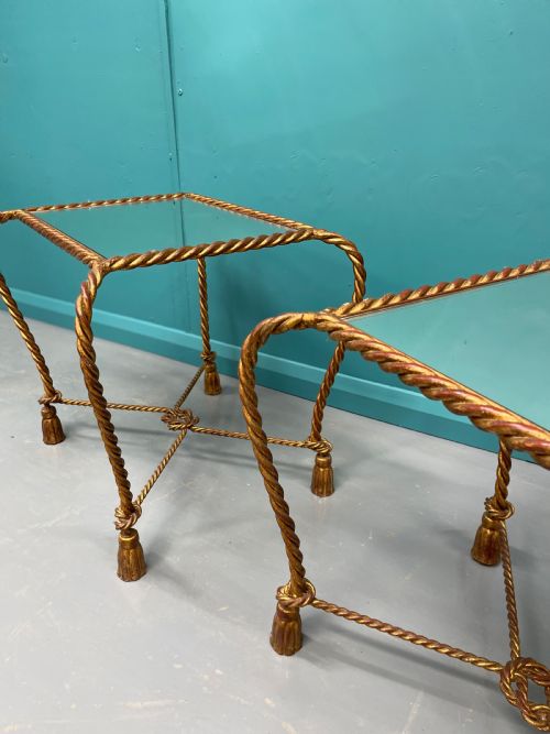 ITALIAN MIRRORED GILT SIDE AND COFFEE TABLE SET - ADDITIONAL PHOTO 3