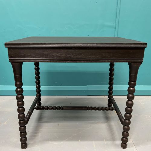 ebonised bobbin turned side table - CATEGORY: ANTIQUE TABLES - DATED 1900