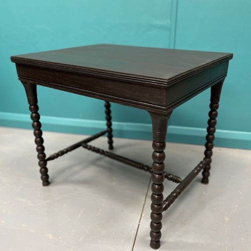 EBONISED BOBBIN TURNED SIDE TABLE - ADDITIONAL PHOTO 1