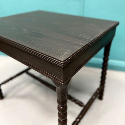 EBONISED BOBBIN TURNED SIDE TABLE - ADDITIONAL PHOTO 2