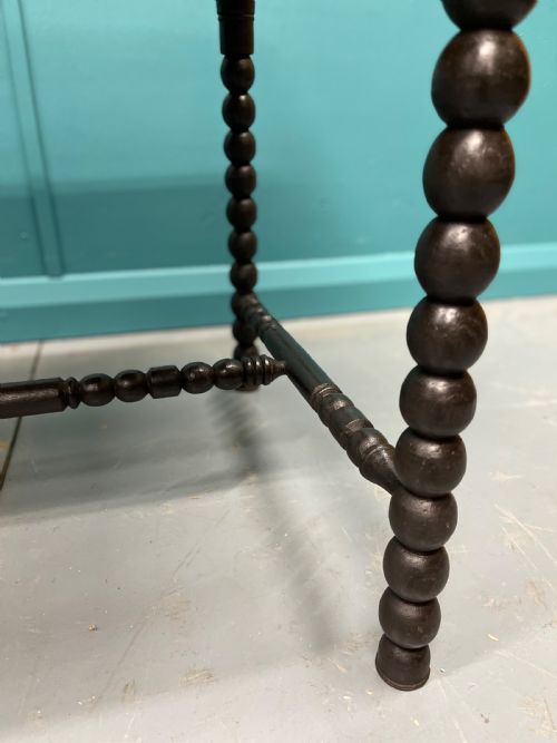EBONISED BOBBIN TURNED SIDE TABLE - ADDITIONAL PHOTO 5