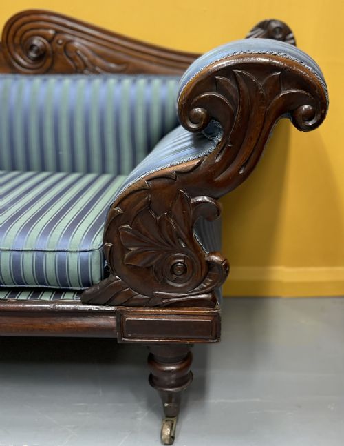 19TH CENTURY ENGLISH REGENCY MAHOGANY SOFA - ADDITIONAL PHOTO 8