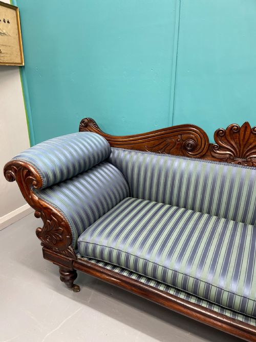 19TH CENTURY ENGLISH REGENCY MAHOGANY SOFA - ADDITIONAL PHOTO 5