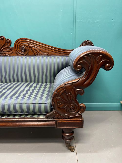 19TH CENTURY ENGLISH REGENCY MAHOGANY SOFA - ADDITIONAL PHOTO 6