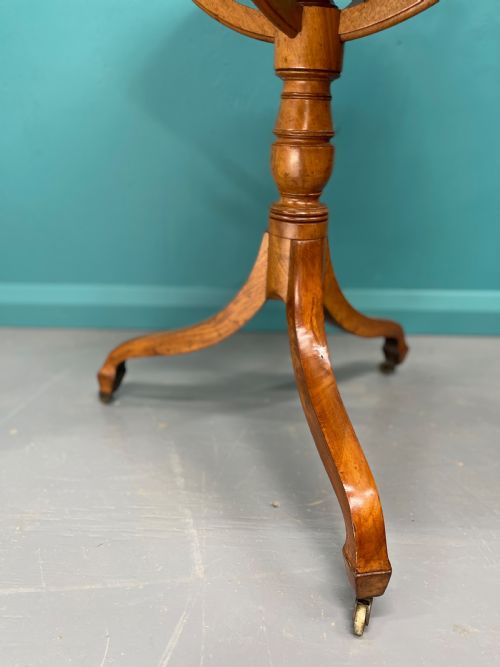 UNUSUAL REGENCY CRADLE PEDESTAL ROUND SIDE TABLE - ADDITIONAL PHOTO 5