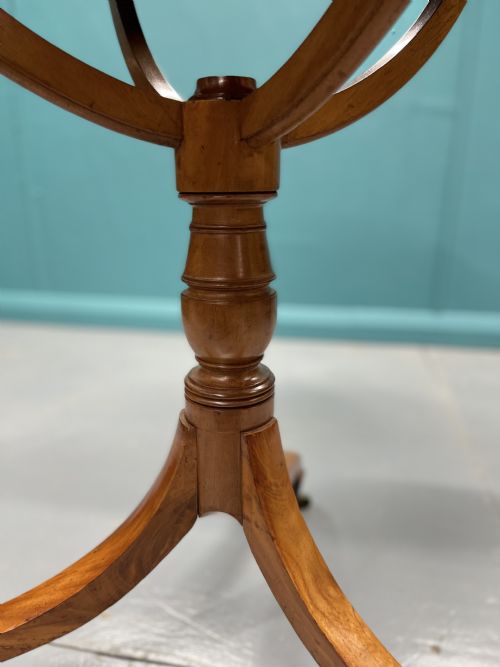 UNUSUAL REGENCY CRADLE PEDESTAL ROUND SIDE TABLE - ADDITIONAL PHOTO 1