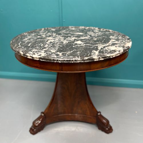 FRENCH EMPIRE MARBLE TOP GUERIDON CENTRE TABLE - ADDITIONAL PHOTO 6