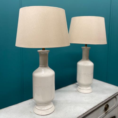 PAIR OF CERAMIC LAMPS - ADDITIONAL PHOTO 1