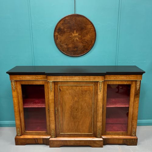 breakfront credenza bookcase - CATEGORY: ANTIQUE SIDEBOARDS - DATED 19TH CENTURY