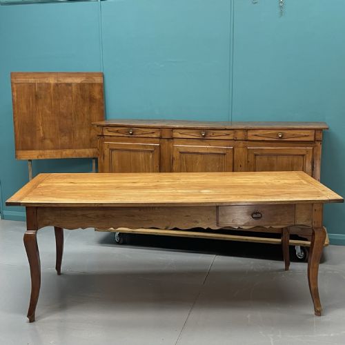 EXTENDING FRENCH CHERRYWOOD FARMHOUSE TABLE C1800 - ADDITIONAL PHOTO 8