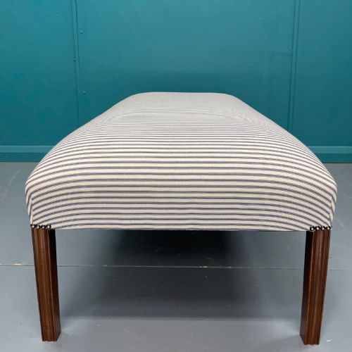 OTTOMAN CENTRE FOOTSTOOL IN TICKING STRIPES - ADDITIONAL PHOTO 2