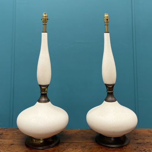 grand scale pair of art deco lamps - CATEGORY: ANTIQUE LIGHTING - DATED 1930