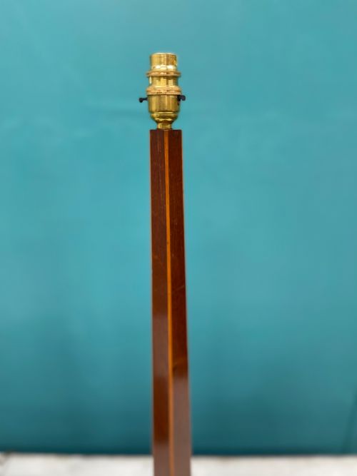 PAIR OF SHERATON STYLE TAPERED COLUMN LAMPS - ADDITIONAL PHOTO 3