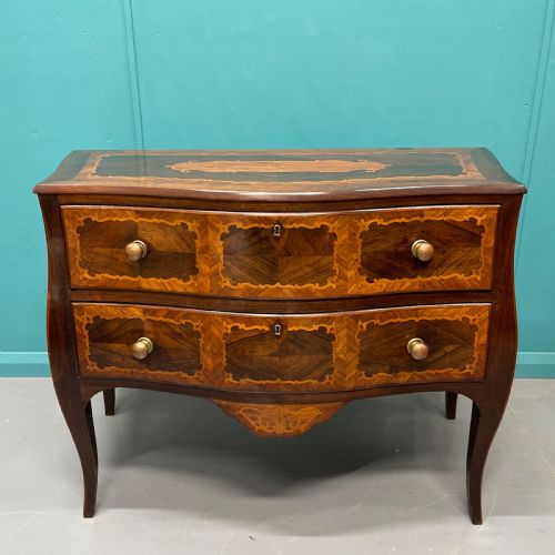 italian marquetry commode chest of drawers - CATEGORY: ANTIQUE CHEST OF DRAWERS - DATED 19TH CENTURY